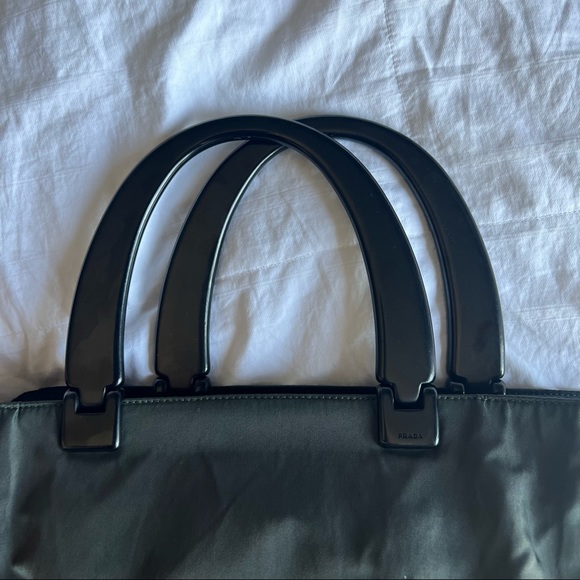 Charcoal Grey Prada Shopper Bag - Picture 3 of 6